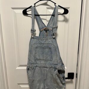 Wild Fable Light Blue Denim Overall Shorts